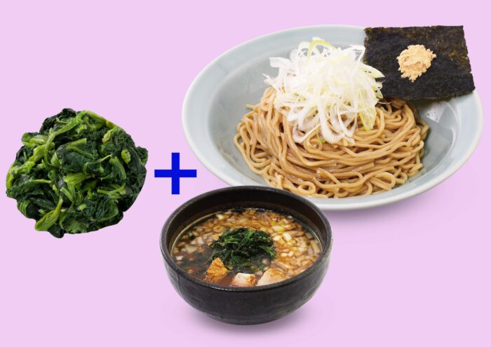 和節とんこつ醬油つけ麵ほうれん草増セット