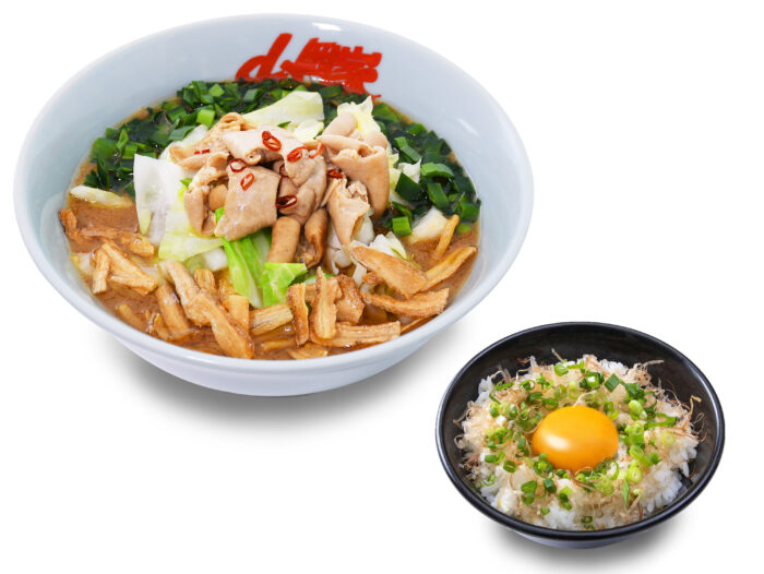 スタミナもつ醤油ラーメンTKGセット