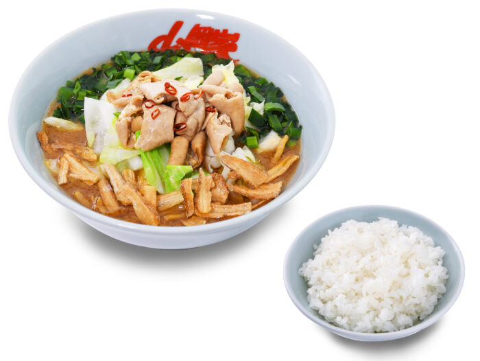 スタミナもつ醤油ラーメン半ライスセット